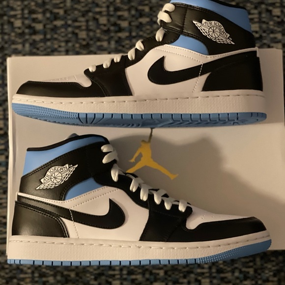 Jordan 1 Mid University Black White - Picture 3 of 4